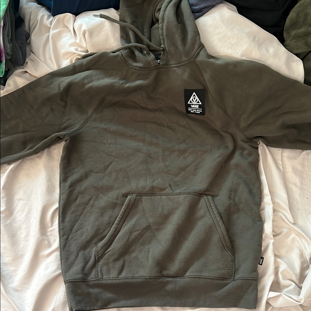 Vans Olive Green Hoodie For Men